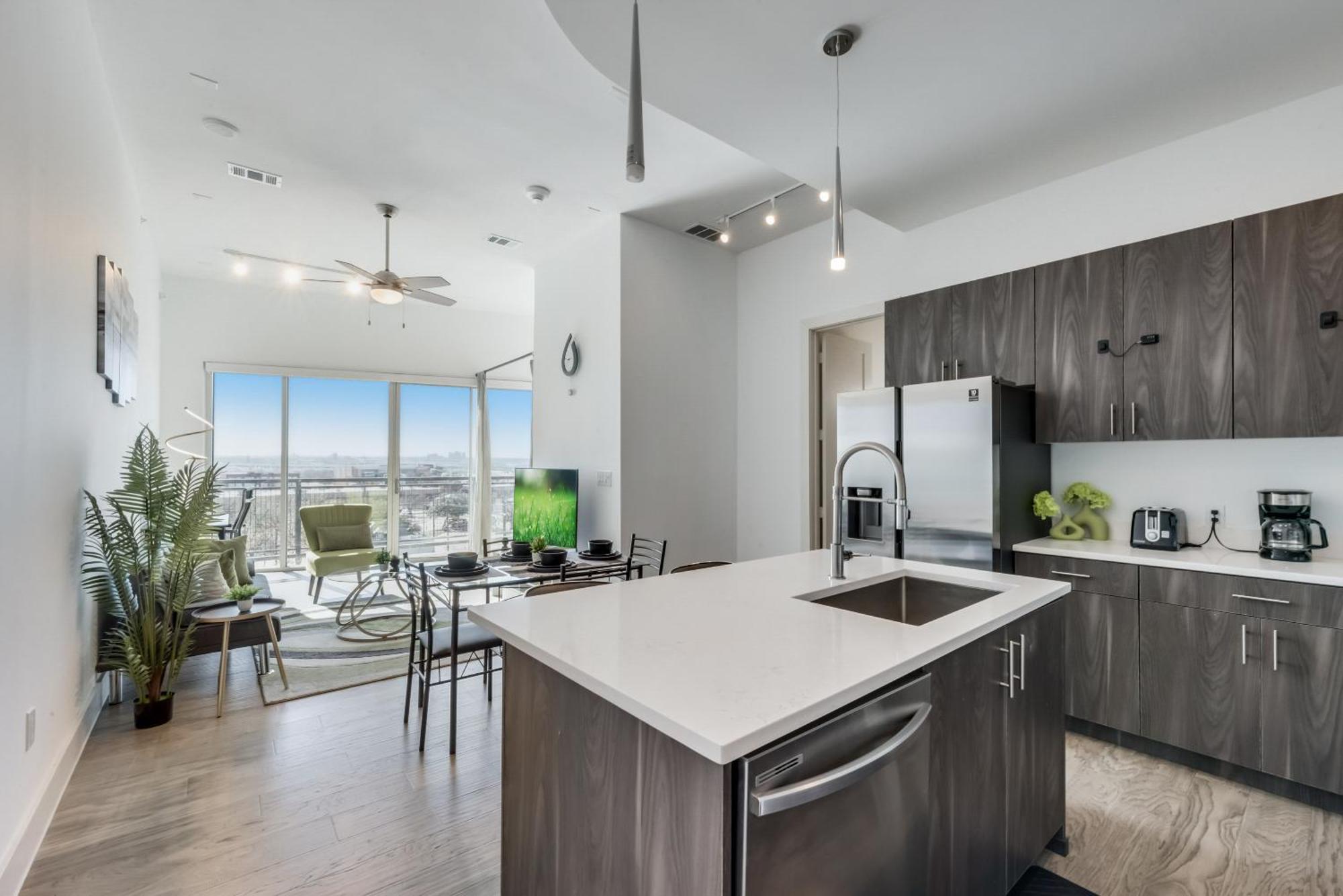 Snazzy Loft Style 2Br I Gym I Parking I Workspace Dallas Eksteriør billede